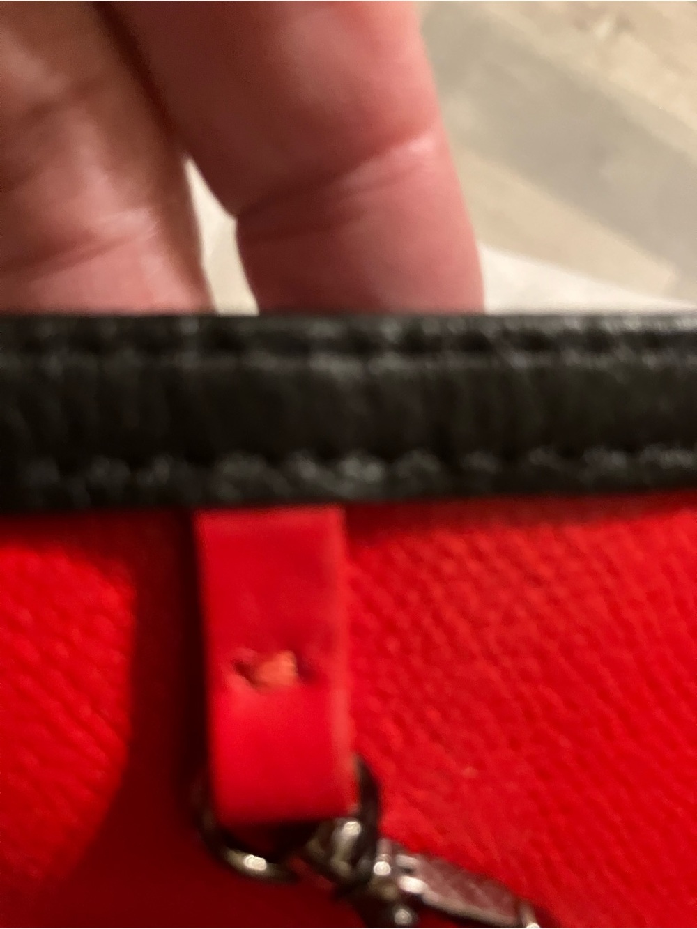 Christian Louboutin Cabata Black Stud-Trim Leather Tote and Pouch Authenticated - Picture 12 of 13